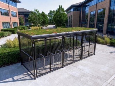 Sedum Roof Bike Shelter