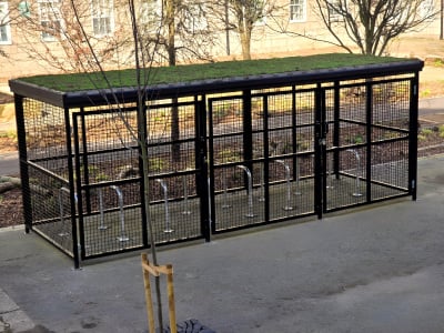 Sedum Roof Bike Shelter