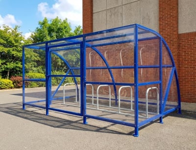10 Space Secure Extended Front Bike Shelter