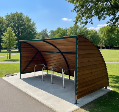 Alpine Wooden Bike Shelter