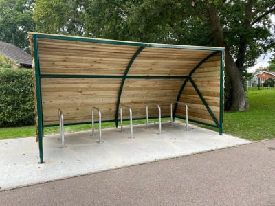 Alpine Wooden Bike Shelter