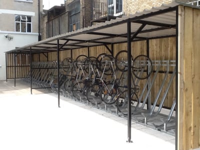 30 Space Wooden Bike Shelter