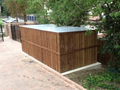 Extended Front Wooden Bike Shelter