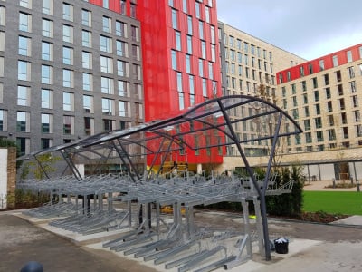 Ark Two Tier Bike shelter at a large development