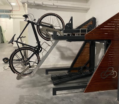 Bike Safe Two Tier Bike Rack With Wooden Frame