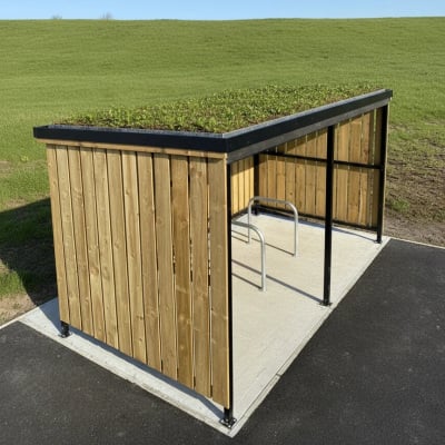 Sedum Roof Bike Shelter