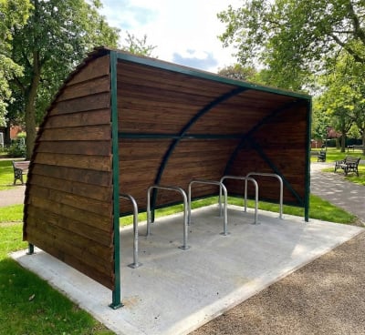 Alpine Wooden Cycle Shelter
