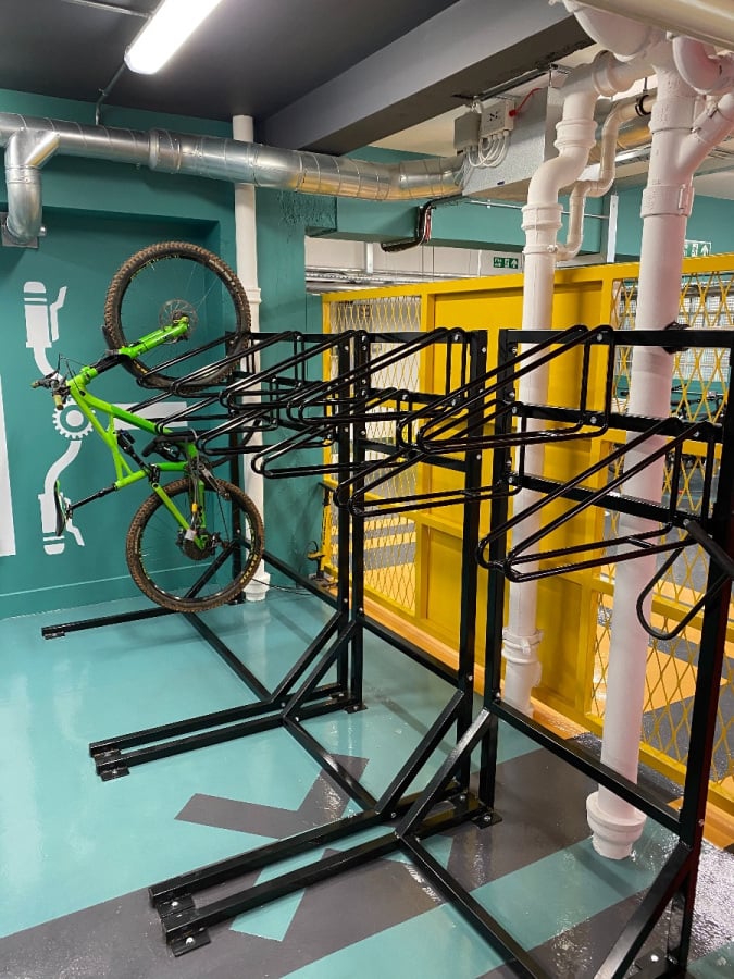 Vertical bike rack for apartment deals