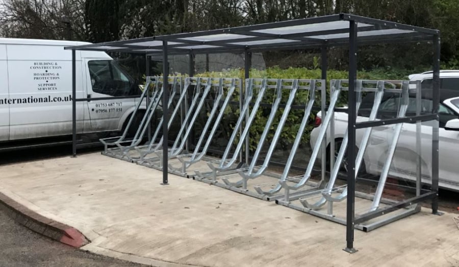 Bike rack shelter hotsell