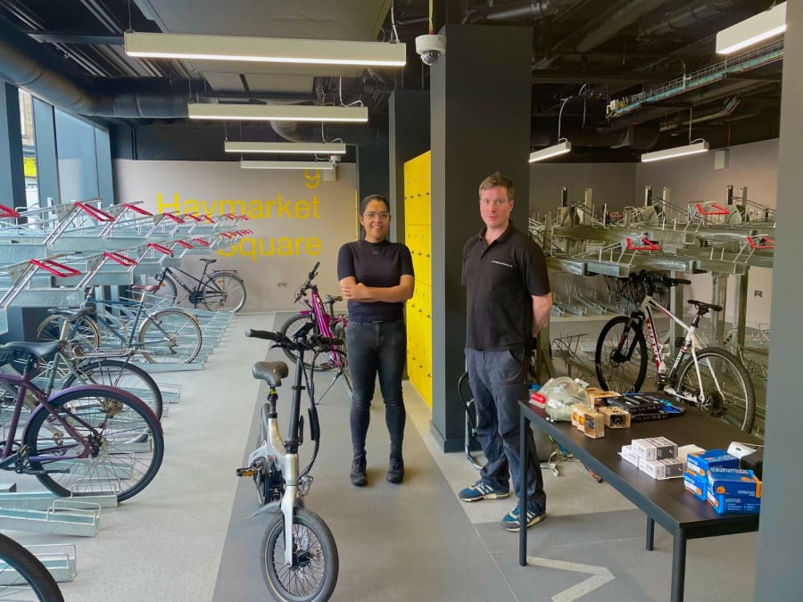 Two tier bike rack discount