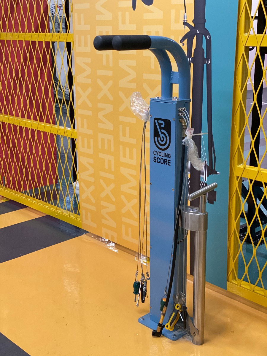 Public Bike Pump and Repair Stand