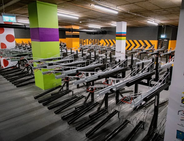 Image of a Bike Dock Solutions Two Tier Bike Rack