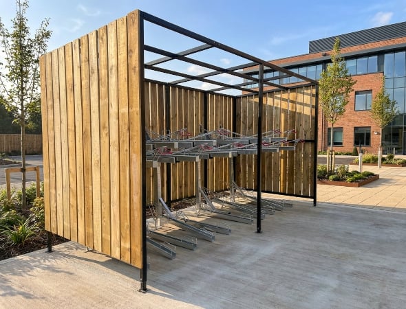 Image of a Bike Dock Solutions Two Tier Bike Shelter